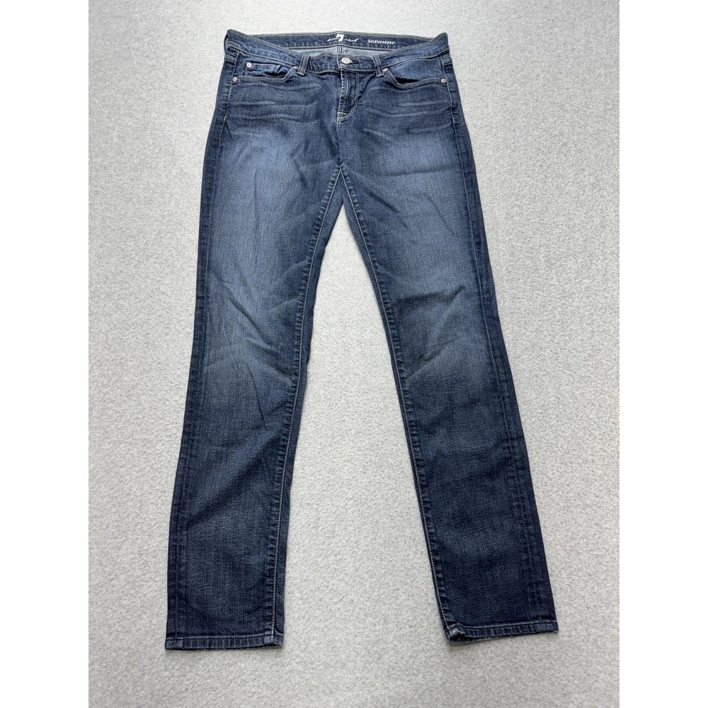 7 For All Mankind Women's Skinny Jeans - Dark Blue